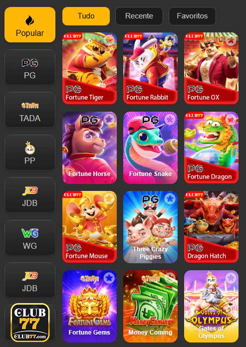 Jogos Certificados club77.com